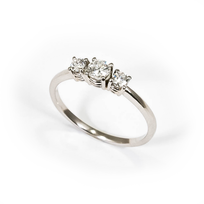 Weissgold Ring mit Brillanten