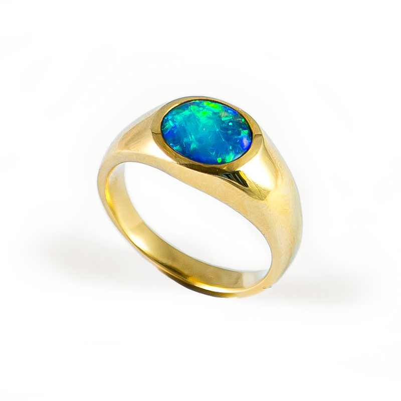 Boulder-Opal Ring